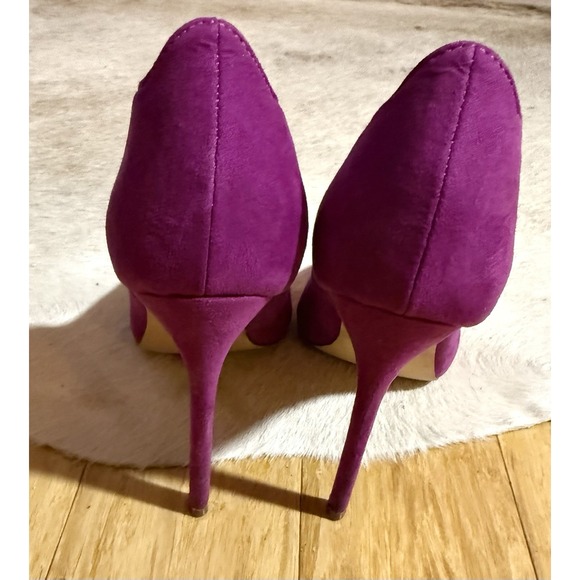Shu Shop women's pink closed toe suede high heels size 8.5 Stiletto Preppy Party - Picture 3 of 6